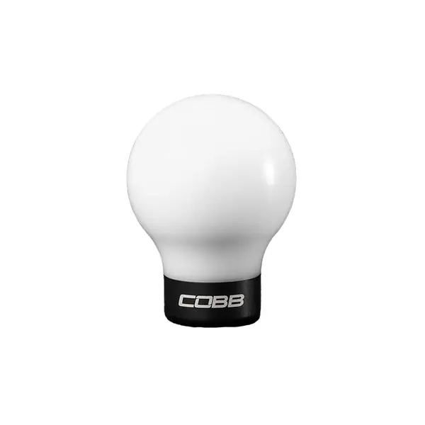 Cobb Subaru 6-Speed COBB Shift Knob - White w/Stealth Black Collar (Non-Weighted)