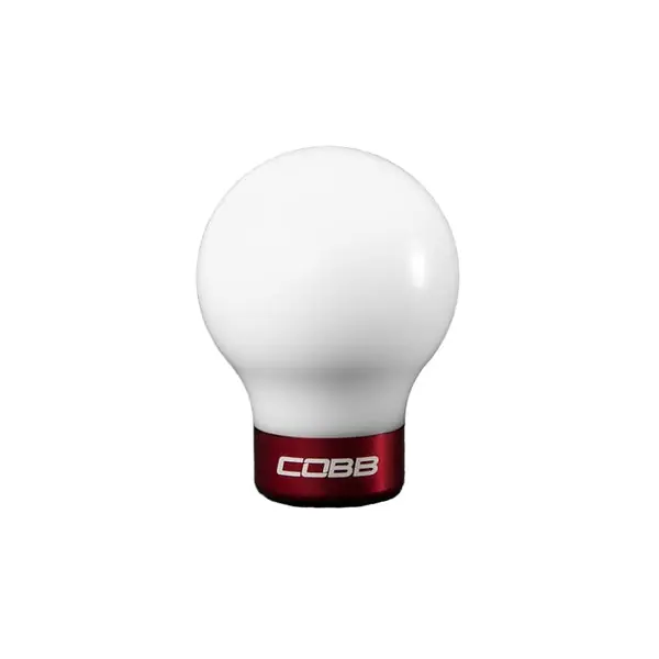 Cobb Subaru 6-Speed COBB Shift Knob - White w/Race Red Collar (Non-Weighted)