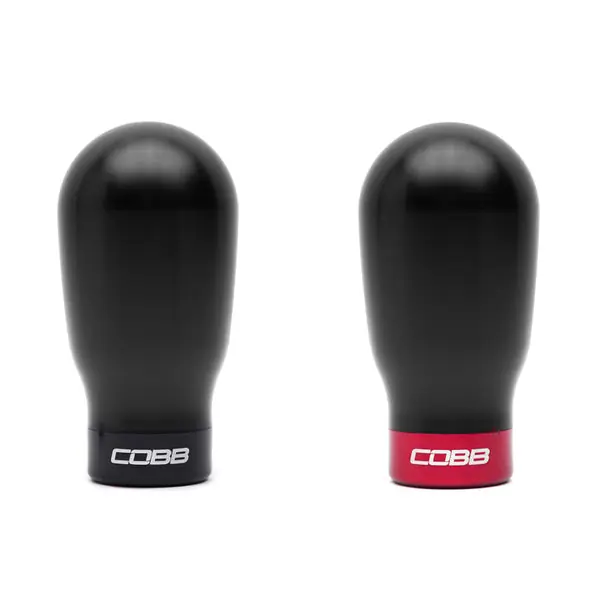 Cobb Subaru 6-Speed Tall Weighted COBB Shift Knob - Black (Incl. Both Red + Blk Collars)