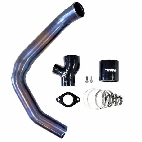 Torque Solution 15-21 Subaru WRX Top Mount Charge Pipe - Titanium Burnt Purple / Blue