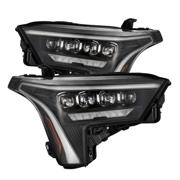 AlphaRex 22-23 Toyota Tundra NOVA-Series Headlights Black w/Amber DRL