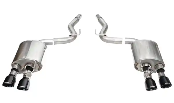 Corsa 24+ Ford Mustang Dark Horse 5.0L 3in Dual Rear Axle-Back w/Twin 4.5in Black PVD Slash Tips