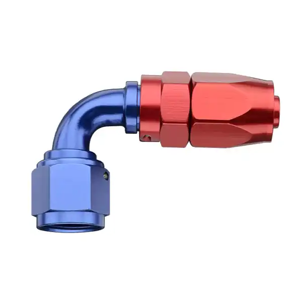 Fragola -8AN x 90 Degree Pro-Flow Hose End - Blue/Red
