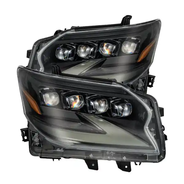 AlphaRex 14-19 Lexus GX460 (Non-AFS) NOVA LED Proj Headlights Alpha Black w/Activ Light/Seq Signal