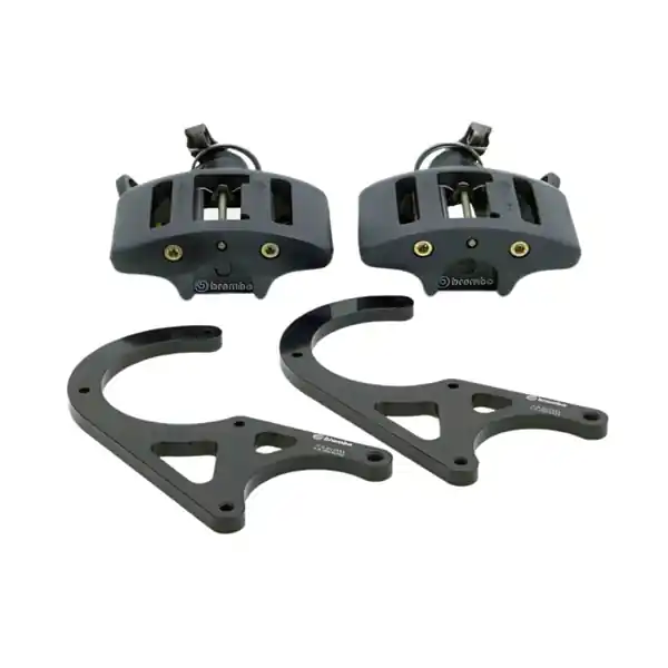 Brembo 01-02 Viper RT-10/GTS/92-00 Viper RT-10/GTS Rear GT BBK 1 Piston Cast 2pc Hand-Brake-Black