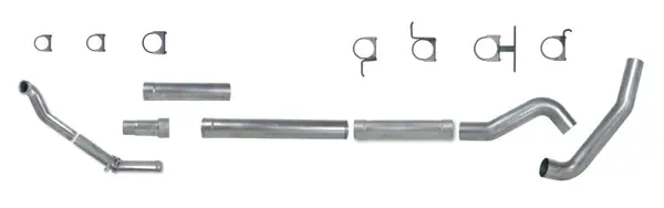 Diamond Eye 5in Turbo Back Muffler Replacement Pipe Single Aluminized 1994-1997 Ford F-250/F-350 7.3L Powerstroke