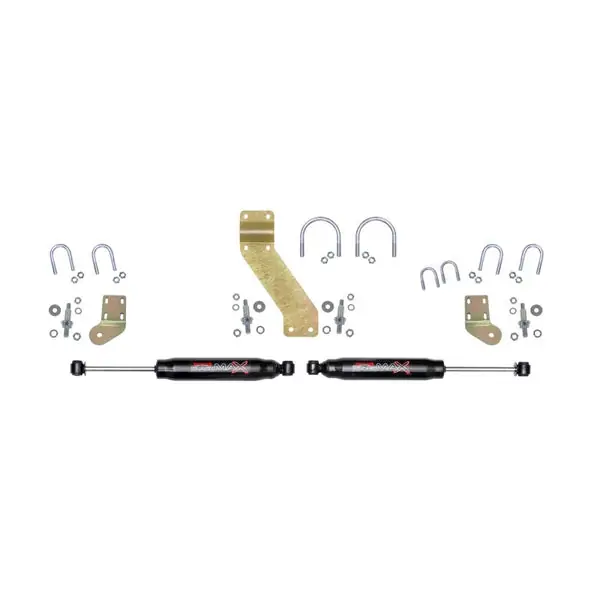 Skyjacker 66-77 Ford Bronco 4WD Black MAX Dual Stabilizer Kit w/ Black Cylinders