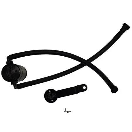 J&L 14-18 Chevy Silverado 1500 / 14-18 GMC Sierra 1500 4.3L V6 Oil Separator - Black Anodized