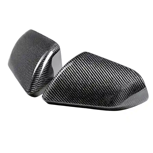 Ford Racing 24-25 Mustang (w/o Turn Signals) Carbon Fiber Mirror Skull Caps - Gloss