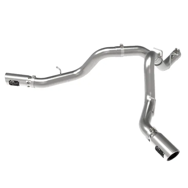 aFe Large Bore-HD 4in 409SS DPF-Back Exhaust System w/Polished Tips 20 GM Diesel Trucks V8-6.6L