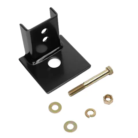 BackRack Antenna Bracket 3.50in Square with 7/8in Hole Safety Rack Louvered Insert