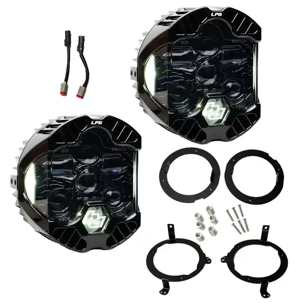 Baja Designs 18-25 Jeep Wrangler JL / 20-25 Gladiator JT DOT LP6 LED Headlight Kit - Clear/White