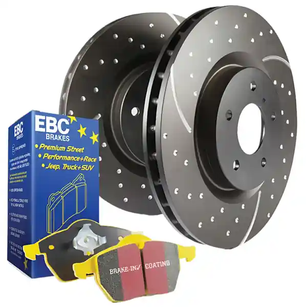 EBC Rear Brake Kit: 1992-2000 Dodge Viper Yellowstuff Pads & USR Rotors