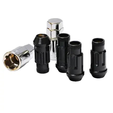 Wheel Mate Muteki SR48 Open End Locking Lug Nut Set of 4 - Black 12x1.50 48mm
