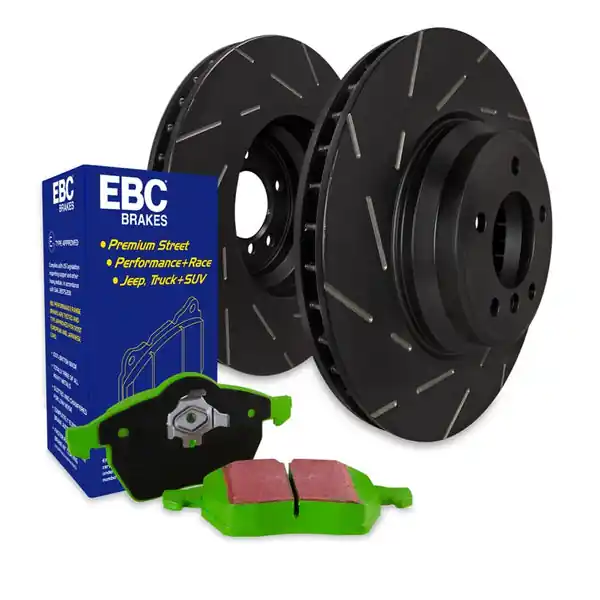 EBC S2 Rear Brake Kit Greenstuff Pads & USR Slotted Rotors 18-24 BMW X3 / X4 / X5