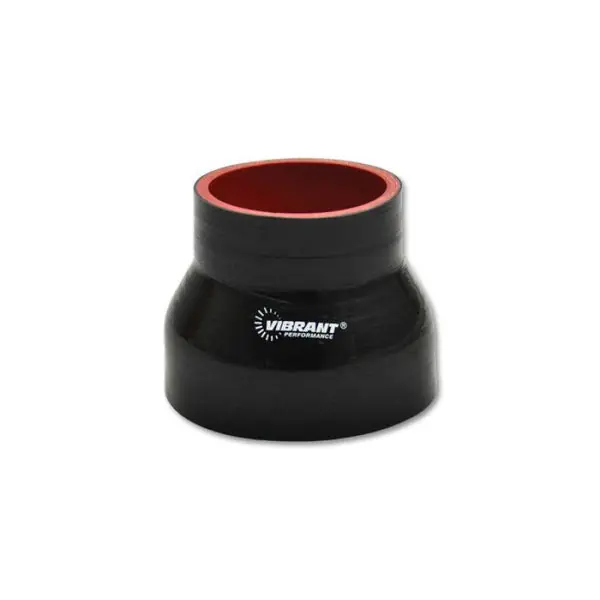 Vibrant Silicone Reducer Coupler 2.25in ID x 1.75in ID x 3.00in Long - Black