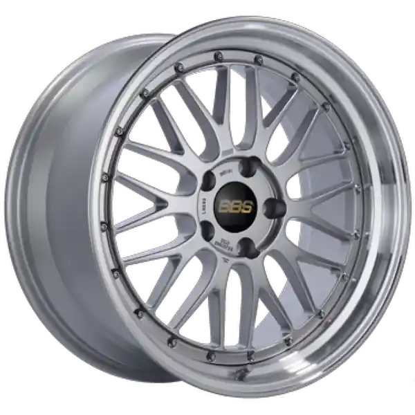 BBS LM 18x8 5x112 ET45 Diamond Silver Center / Diamond Cut Lip Wheel PFS/Clip Required