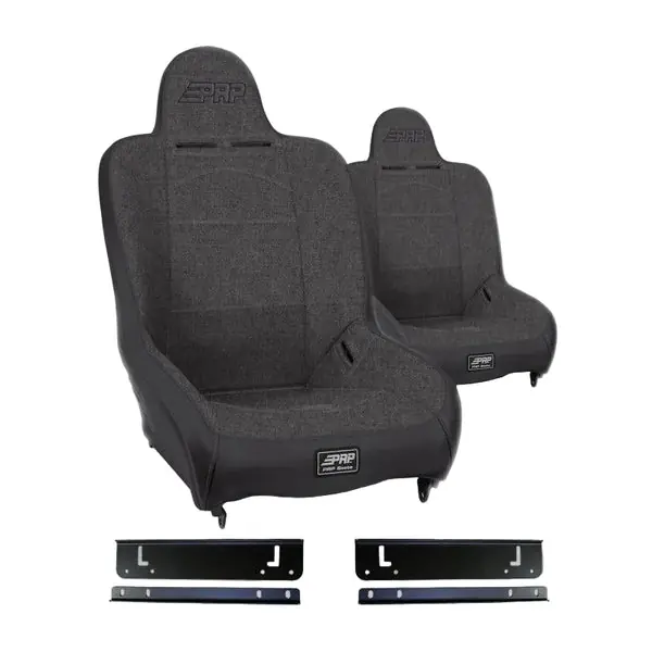 PRP 97-02 Jeep Wrangler TJ Premier High Back Suspension Seats Kit (Pair) - Gray