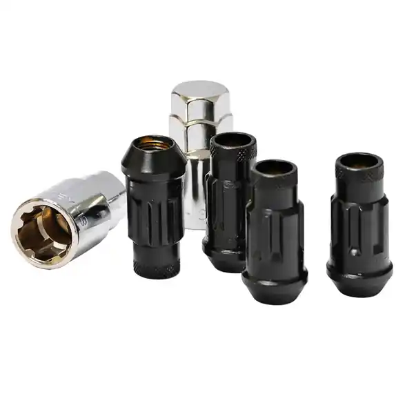 Wheel Mate Muteki SR48 Open End Locking Lug Nut Set of 4 - Black 12x1.25 48mm