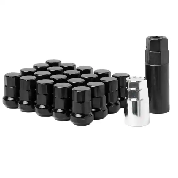 Wheel Mate Muteki SR35 Close End Lug Nuts w/ Lock Set - Black 12x1.25 35mm