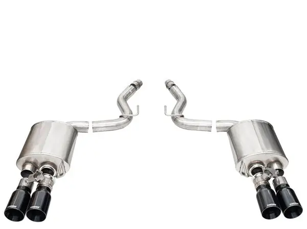 Corsa 2024-2025 Ford Mustang V8 5.0L 3in Axle-Back Exhaust System w/ Twin 4in Black Straight Tips