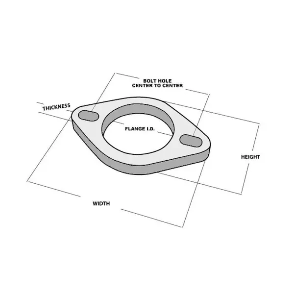 Vibrant 2-Bolt T304 SS Exhaust Flange (4in I.D.)