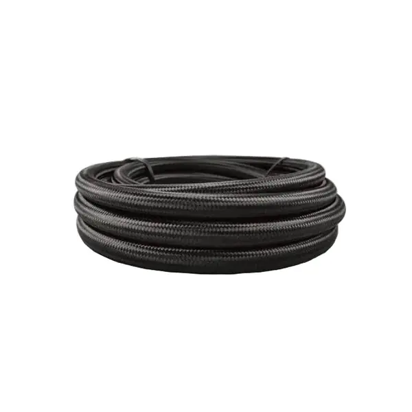 Vibrant - 8 AN Black Nylon Braided Flex Hose w/PTFE Liner (150ft Roll)