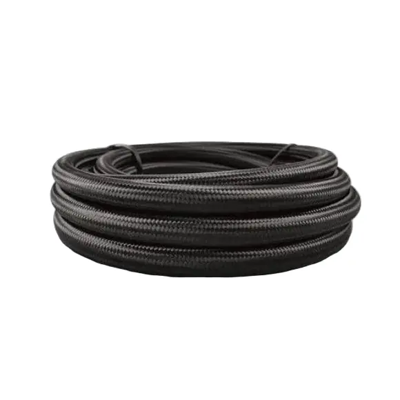 Vibrant Black Nylon Braided Flex Hose w/PTFE Liner AN -10 (150ft Roll)
