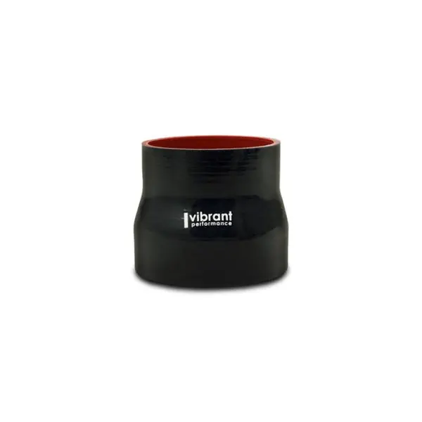 Vibrant Silicone Reducer Coupler 1.625in ID x 1.25in ID x 3.00in Long - Black
