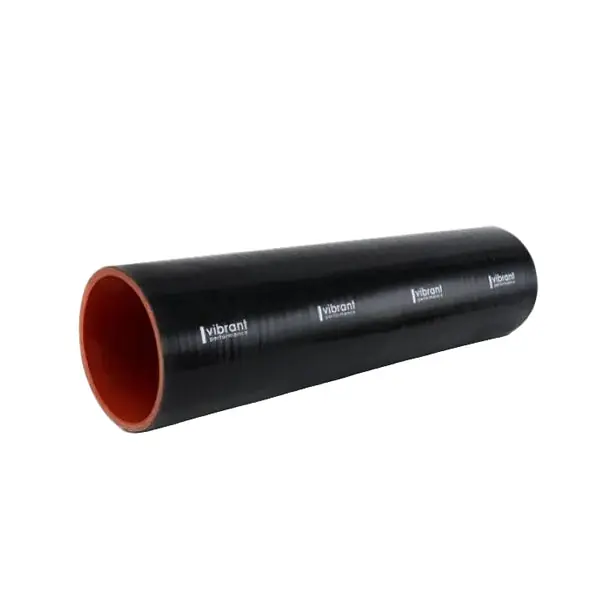 Vibrant Silicone Straight Hose Coupler 1.625in ID x 12.00in Long - Gloss Black