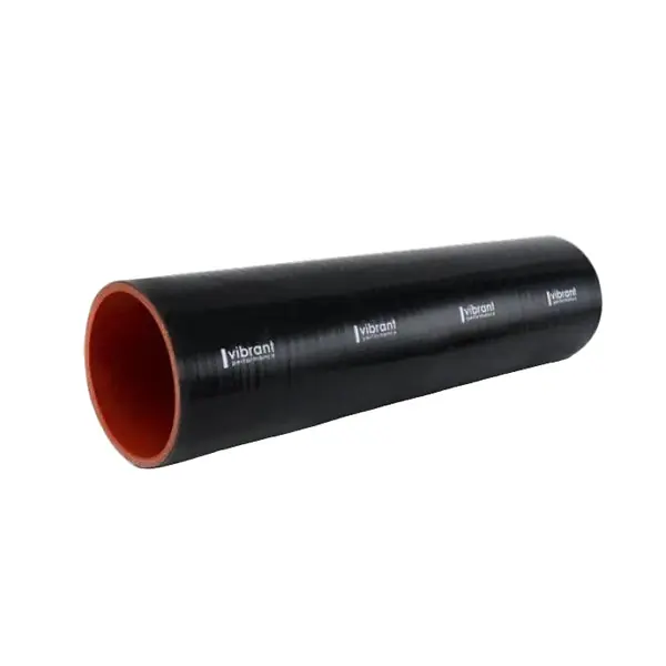 Vibrant Silicone Straight Hose Coupler 2.375in ID x 12.00in Long - Gloss Black