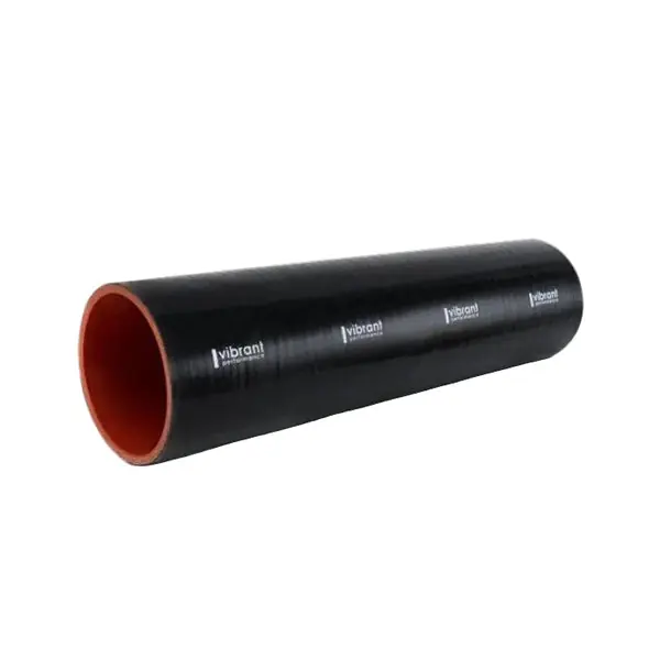 Vibrant Silicone Straight Hose Coupler 3.125in ID x 12.00in Long - Gloss Black