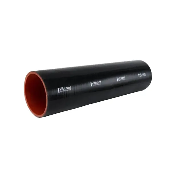 Vibrant Silicone Straight Hose Coupler 3.75in ID x 12.00in Long - Gloss Black