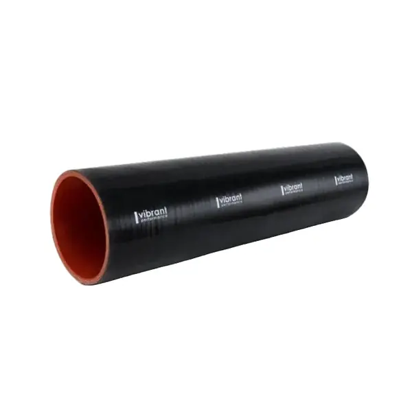 Vibrant Silicone Straight Hose Coupler 6.00in ID x 12.00in Long - Gloss Black