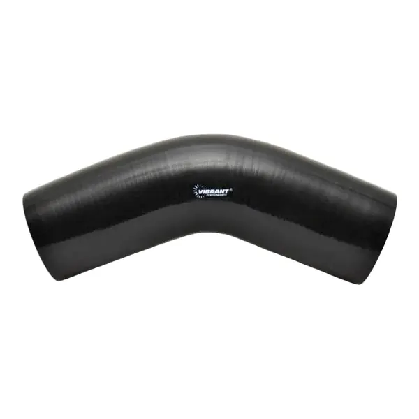 Vibrant 45 Degree Silicone Elbow 1.625in ID x 5.00in Leg Length - Black