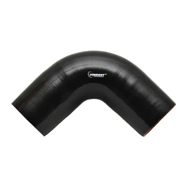 Vibrant 90 Degree Silicone Elbow 1.625in ID x 5.00in Leg Length - Black