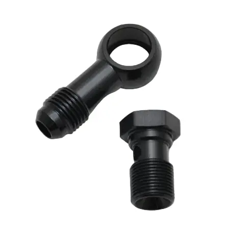 Vibrant Single -8AN 3/8-24 Aluminum Male Banjo Adapter Assembly