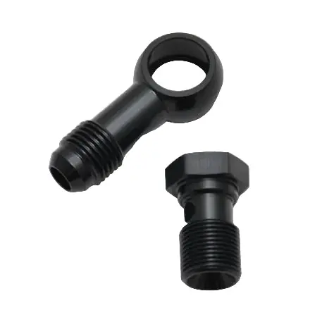 Vibrant Single -6AN 3/8-20 Aluminum Male Banjo Adapter Assembly