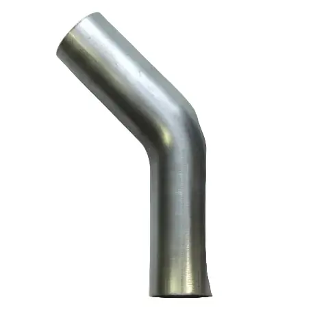 Vibrant 2.375in OD T304 SS 45 Deg Mandrel Bend 6in Leg Length