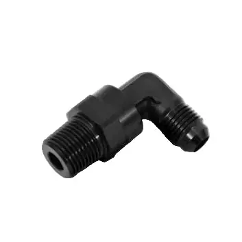 Vibrant -8AN to 1/4in NPT Male Swivel 90 Degree Adapter Fitting