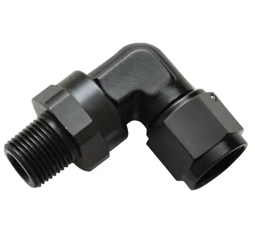 Vibrant -12AN to 3/4in NPT Female Swivel 90 Degree Adapter Fitting