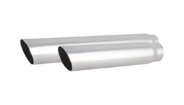 Vibrant 3in Round SS Truck/SUV Exhaust Tip (Single Wall Angle Cut) - 2.5in inlet 18in long