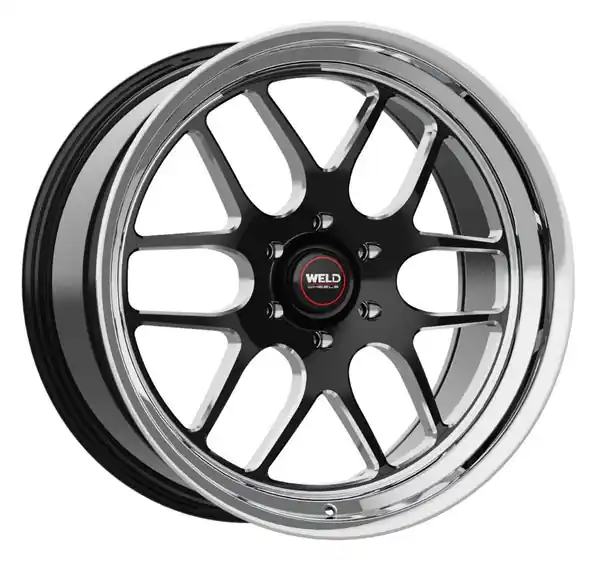 Weld S110 Solana 22x9.5 / 6x135 BP / ET25 / 6.23in BS / 87.1 Dia - Gloss Black Milled Wheel