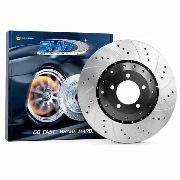 SHW 2019+ Porsche Cayenne GTS 4.0L w/19in Wheel/NAO Pads Right Frt Smooth LW Brake Rotor (9Y0615302Q)