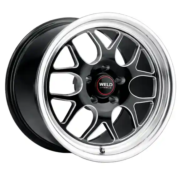 Weld Solana Drag 17x11 / 5x115 BP / ET0 / 78.1mm Bore - Gloss Black MIL DIA Wheel