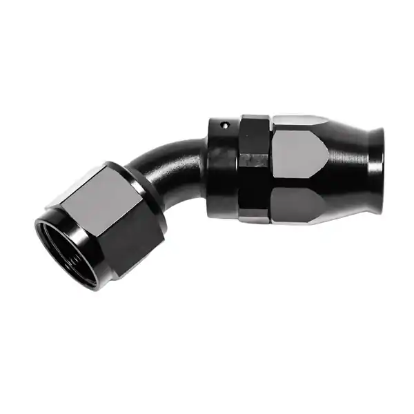 Radium Engineering 10AN Hose End 45 Degree PTFE - BLACK