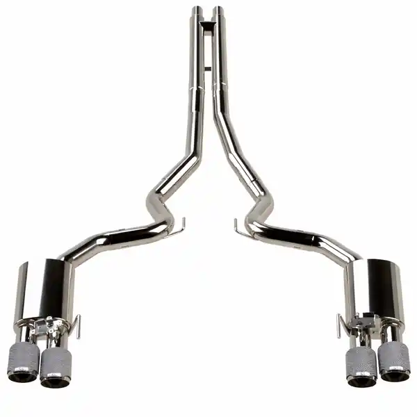 Kooks 18-24 Ford Mustang GT 5.0 3in. Valved Touring Cat-Back Exhaust - Carbon Tips