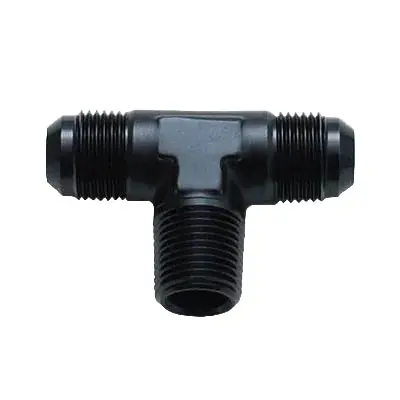 Vibrant -12AN x 3/4in NPT Flare to Pipe Tee Adapter Fitting - Aluminum