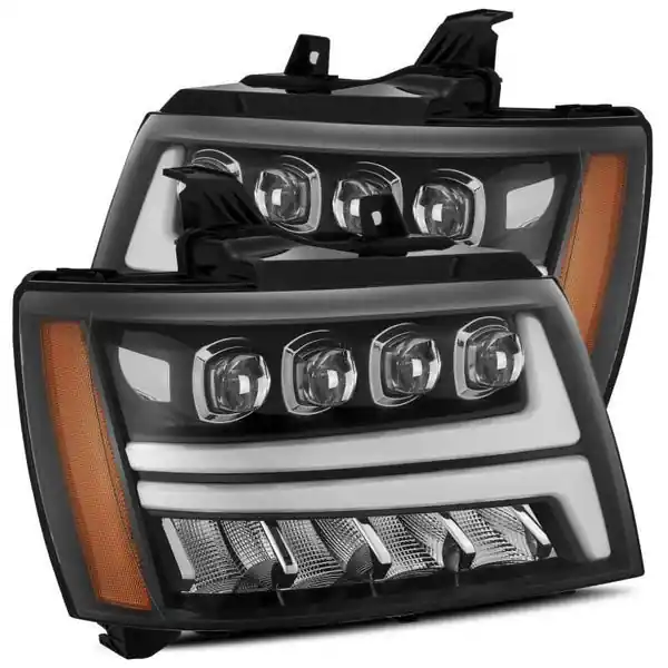 Alpharex 03-09 Toyota 4Runner PRO-Series Proj Headlights Alpha Blk w/ Activ Light/Seq Signal/DRL