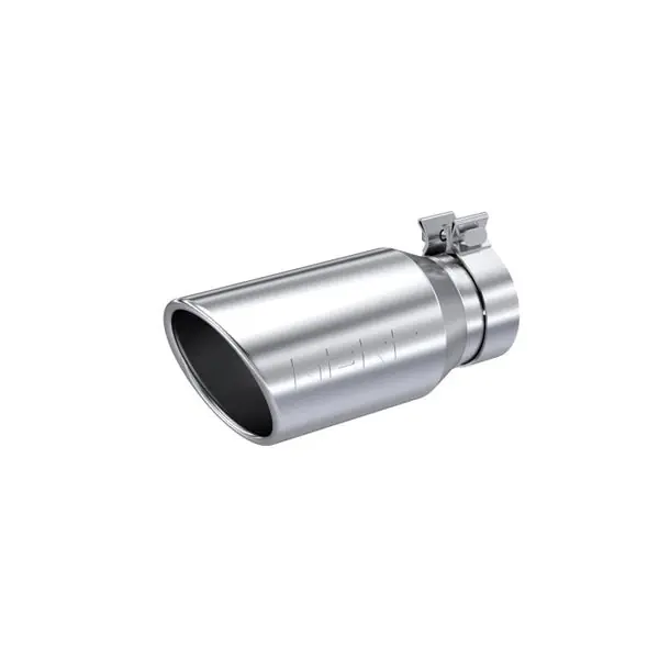 MBRP T304 Stainless Steel, 4.5inOD, 3.2i Inlet ID, 10in Length, Single Walled, Angled Cut Rolled End